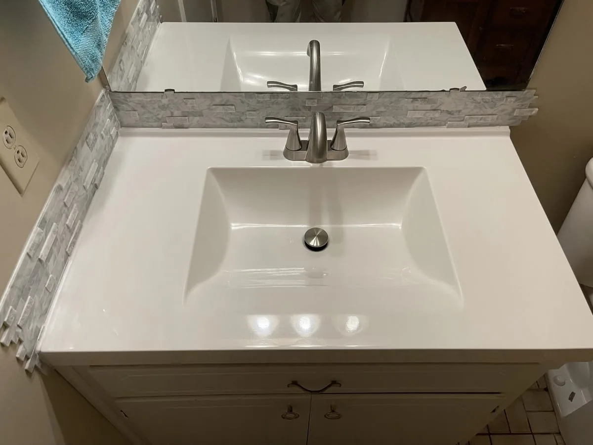 Bathroom vanity, after