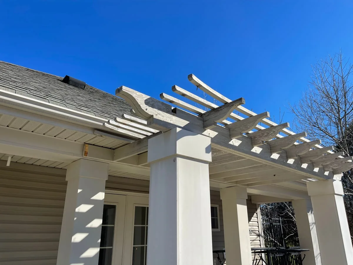 Pergola, before painting