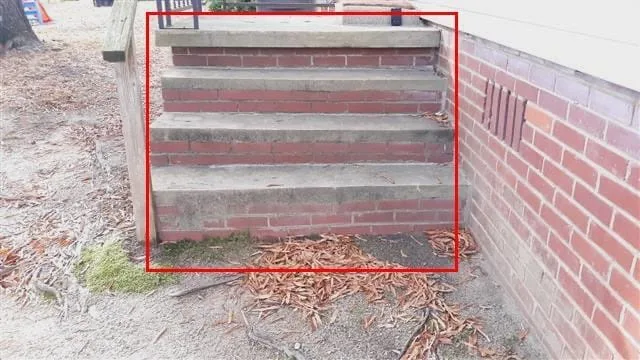 Brick steps, before
